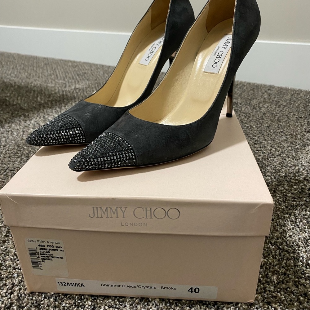 Jimmy Choo Gray Chic Heels